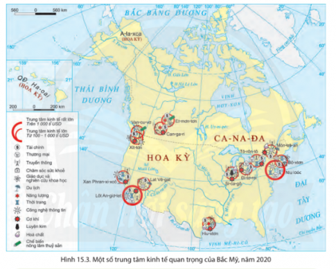 Giải bài 15 Phương thức con người khai thác tự nhiên bền vững, một số trung tâm kinh tế của Bắc Mỹ