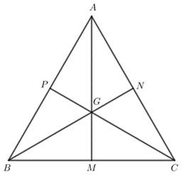 BÀI 13: TÍNH CHẤT BA ĐƯỜNG CAO CỦA TAM GIÁCKhởi độngCâu hỏi: Cho tam giác ABC. Gọi M, N, P lần lượt là hình chiếu của A, B, C trên các đường thẳng BC, CA, AB. Em có nhận xét gì về ba đường thẳng AM, BN, CP.Trả lời rút gọn:Ba đường thẳng AM, BN, CP cùng đi qua trực tâm của tam giác ABC.I. Đường cao của tam giácBài 1: Cho tam giác ABC (Hình 133). Bằng cách sử dụng ê ke, vẽ hình chiếu M của điểm A trên đường thẳng BC.Trả lời rút gọn: Bài 2: Cho tam giác ABC vuông tại A. Hãy đọc tên đường cao đi qua B, đường cao đi qua CTrả lời rút gọn:Đường cao đi qua B và vuông góc với AC là AB.Đường cao đi qua C và vuông góc với AB là AC.II. Tính chất ba đường cao của tam giácBài 1: Quan sát ba đường cao AM, BN, CP của tam giác ABC cho biết 3 đường cao đó có cùng đi qua 1 điểm hay không?Trả lời rút gọn:Ba đường cao AM, BN, CP của tam giác ABC cùng đi qua điểm H.Bài 2: Cho tam giác đều ABC có trọng tâm là G. Chứng minh G cũng là trực tâm của tam giác ABC.Trả lời rút gọn:Gọi M, N theo thứ tự là trung điểm của AC và AB.Do tam giác ABC đều nên AB = BC = CA và .Do M là trung điểm của AC nên AM = CM.Xét ∆BAM và ∆BCM có:BA = BC (chứng minh trên).AM = CM (chứng minh trên).Do đó ∆BAM = ∆BCM (c - g - c).Suy ra  (2 góc tương ứng).Mà  nên Do đó BM là đường cao của tam giác ABC.Tương tự CN là đường cao của tam giác ABC.Tam giác ABC có hai đường cao BM và CN cắt nhau tại G nên G là trực tâm của tam giác ABC.Bài 3: Cho tam giác ABC có trực tâm H cũng là trọng tâm của tam giác. Chứng minh tam giác ABC đều.Trả lời rút gọn:Gọi M, N lần lượt là trung điểm của AC và AB.Do H là trực tâm của tam giác ABC nên CH ⊥ AB, BH ⊥ AC hay CN ⊥ AB, BM ⊥ AC.Lại có H là trọng tâm của tam giác ABC nên BM, CN là các đường trung tuyến của tam giác ABC.Khi đó BM vuông góc với AC tại trung điểm M của AC nên BM là đường trung trực của đoạn thẳng AC.Do đó BA = BC (1).Do CN vuông góc với AB tại trung điểm N của AB nên CN là đường trung trực của đoạn thẳng AB.Do đó CA = CB (2).Từ (1) và (2) suy ra AB = BC = CA nên tam giác ABC đều.III. Bài tập