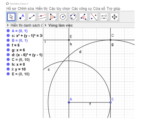 VẼ HÌNH ĐƠN GIẢN VỚI PHẦN MỀM GEOGEBRA