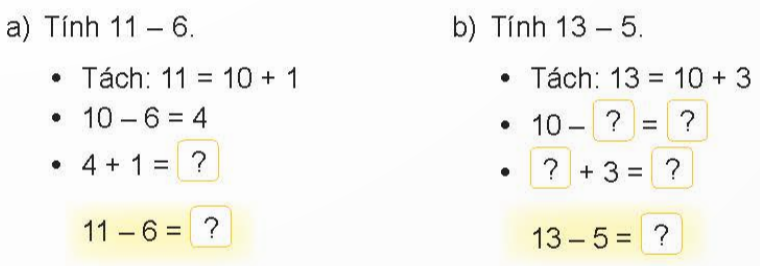 BÀI 11 PHÉP TRỪ (qua 10) TRONG PHẠM VI 20