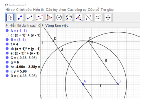 VẼ HÌNH ĐƠN GIẢN VỚI PHẦN MỀM GEOGEBRA