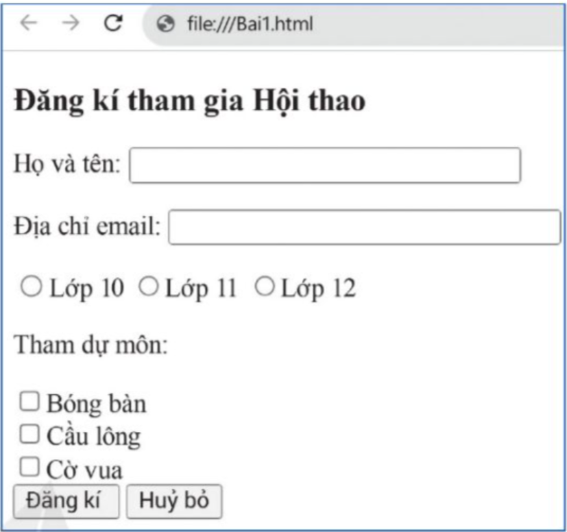 BÀI 6. TẠO BIỂU MẪU