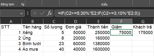 BÀI 3. HÀM ĐIỀU KIỆN IF (TIẾP THEO)