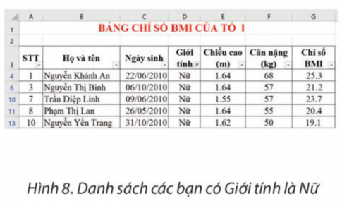 BÀI 6. SẮP XẾP, LỌC DỮ LIỆU