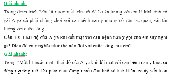 TỰ ĐÁNH GIÁ: MỘT LÍT NƯỚC MẮT