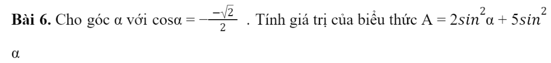 BÀI 1. GIÁ TRỊ LƯỢNG GIÁC CỦA MỘT GÓC TỪ 0o- 18001. GIÁ TRỊ LƯỢNG GIÁCBài 1: Trong mặt phẳng tọa độ Oxy, nửa đường tròn tâm O bán kính R = 1 nằm phía trên trục hoành được gọi là nửa đường tròn đơn vị. Cho trước một góc nhọn α, lấy điểm M trên nửa đường tròn đơn vị sao cho góc xOM = α. Giả sử điểm M có tọa độ (x0;y0). Trong tam giác vuông OHM, áp dụng cách tính các tỉ số lượng giác của một góc nhọn đã học ở lớp 9, chứng tỏ rằng:Đáp án chuẩn:Bài 2: Tìm giá trị lượng giác góc 135°Đáp án chuẩn:2. QUAN HỆ GIỮA CÁC GIÁ TRỊ LƯỢNG GIÁC CỦA HAI GÓC BÙ NHAUBài 1: Trên nửa đường tròn đơn vị, cho dây cung NM song song với trục Ox (Hình 4). Tính tổng số đo của hai góc  xOM và xON.Đáp án chuẩn:180°Bài 2: Tính các giá trị lượng giác: sin120°; cos150°, cot135°Đáp án chuẩn:Đáp án chuẩn:3. GIÁ TRỊ LƯỢNG GIÁC CỦA CÁC GÓC ĐẶC BIỆTBài 1: Tính:A = sin150° + tan135° + cot45°B = 2cos30° - 3tan150° + cot135°Đáp án chuẩn:Bài 2: Tìm góc α (0°≤ α ≤180°) trong mỗi trường hợp sau:Đáp án chuẩn:4. SỬ DỤNG MÁY TÍNH CẦM TAY ĐỂ TÍNH GIÁ TRỊ LƯỢNG GIÁC CỦA MỘT GÓCBài 1: Đáp án chuẩn:a) cos80°43 51'' ≈ 0,161    tan47°12'25'' ≈ 1,08    cot99°9'19'' ≈ -0,161b) 136°18'10''BÀI TẬP CUỐI SGK