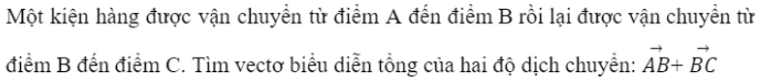 BÀI 2. TỔNG VÀ HIỆU CỦA HAI VECTOKHỞI ĐỘNGĐáp án chuẩn:1. TỔNG CỦA HAI VECTƠĐáp án chuẩn:Đáp án chuẩn:Đáp án chuẩn:Đáp án chuẩn:Bài 5: Một máy bay có vectơ vận tốc chỉ theo hương bắc, vận tốc gió là một vectơ theo hướng đông như Hình 7. Tính độ dài vectơ tổng của hai vectơ nói trên.Đáp án chuẩn:Đáp án chuẩn:2. TÍNH CHẤT CỦA PHÉP CỘNG CÁC VECTƠĐáp án chuẩn:Nhận xét: Các kết quả bằng nhauBài 2: Cho hình vuông ABCD có cạnh bằng 1. Tính độ dài của các vectơ sau:Đáp án chuẩn:3. HIỆU CỦA HAI VECTƠĐáp án chuẩn:Bài 2: Cho hình vuông ABCD có cạnh bằng 1 và một điểm O tùy ý. Tính độ dài của các vectơ sau:Đáp án chuẩn:4. TÍNH CHẤT VECTƠ CỦA TRUNG ĐIỂM ĐOẠN THẰNG VÀ TRỌNG TÂM TAM GIÁCBài 1:  Đáp án chuẩn:Đáp án chuẩn:a. M là trọng tâm của tam giác ABDb. N là trọng tâm của tam giác BCDc. P là trung điểm của MNBÀI TẬP CUỐI SGK