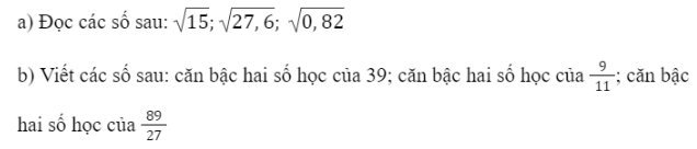 CHƯƠNG II.  SỐ THỰCBÀI 1: SỐ VÔ TỈ. CĂN BẬC HAI SỐ HỌCI. Số vô tỉ 1. Khái niệm số vô tỉ2. Số thập phân vô hạn không tuần hoànBài 1: Viết số hữu tỉ 1/3 dưới dạng số thập phân vô hạn tuần hoàn Đáp án chuẩn:0,(3) 3. Biểu diễn thập phân của số vô tỉ.Bài 2: Khẳng định “ Mỗi số vô tỉ đều không thể là số hữu tỉ” đúng hay sai? Vì sao? Đáp án chuẩn:Đúng vì là số vô tỉII. Căn bậc hai số họcBài 1: Tính: a) 32                     b) 0,42Đáp án chuẩn:90,16Bài 2: Tính giá trị của:Đáp án chuẩn:III. Bài tập