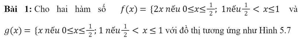 BÀI 17. HÀM SỐ LIÊN TỤC1. HÀM SỐ LIÊN TỤC TẠI MỘT ĐIỂMĐáp án chuẩn:f1=2lim f(x) =f(1)      x→1 Bài 2: Xét tính liên tục của hàm số tại điểm X0 = 0Đáp án chuẩn:hàm số f(x) liên tục tại x=02. HÀM SỐ LIÊN TỤC TRÊN MỘT KHOẢNGĐáp án chuẩn:đồ thị của hàm số y=f(x) là đường liền trên (0;1), còn đồ thị của hàm số y=gx trên (0;1) là các đoạn rời nhau.Đáp án chuẩn:(-∞; -2) và (-2; +∞)3. MỘT SỐ TÍNH CHẤT CƠ BẢNBài 1: Cho hai hàm số f(x)=x2 và g(x)=-x+1a) Xét tính liên tục của hai hàm số trên tại x = 1Đáp án chuẩn:Bài 2: Giải bài toán ở tình huống mở đầuĐáp án chuẩn:BÀI TẬP CUỐI SGK