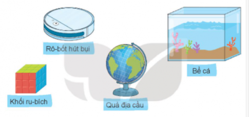 Luyện tập 1Bài 1:a) Mỗi đồ vật dưới đây có dạng hình khối gì?b) Chọn hình thích hợp vào dấu  ?