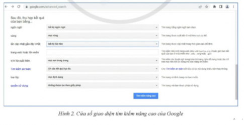 BÀI 2. THỰC HÀNH MỘT SỐ TÍNH NĂNG HỮU ÍCH CỦA MÁY TÌM KIẾM