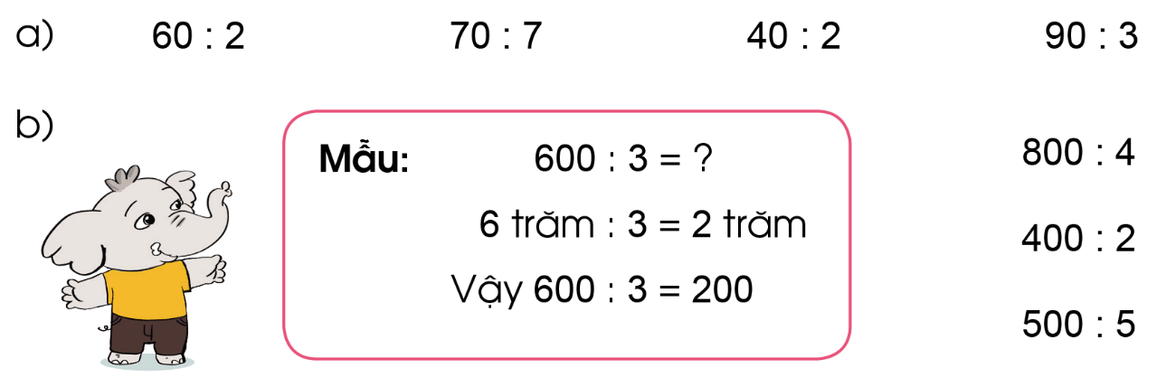 BÀI 35. CHIA SỐ TRÒN CHỤC, TRÒN TRĂM CHO SỐ CÓ MỘT CHỮ SỐ