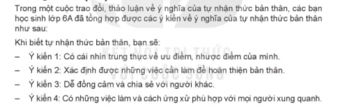 BÀI 6. TỰ NHẬN THỨC BẢN THÂN