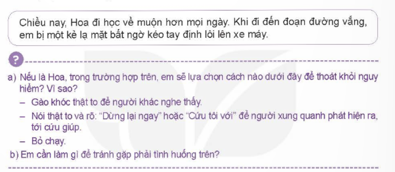 BÀI 7. ỨNG PHÓ VỚI TÌNH HUỐNG NGUY HIỂM