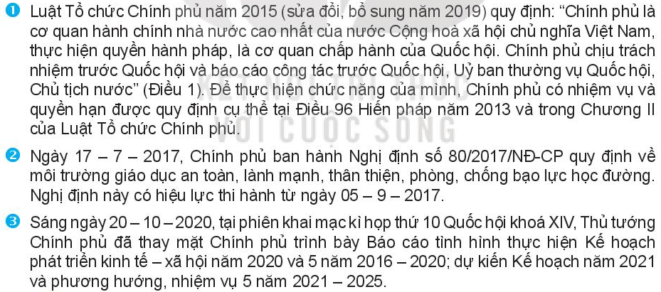 BÀI 21: QUỐC HỘI, CHỦ TỊCH NƯỚC, CHÍNH PHỦ NƯỚC CỘNG HÒA XÃ HỘI CHỦ NGHĨA VIỆT NAM