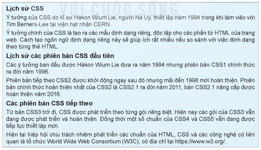 BÀI 13. KHÁI NIỆM, VAI TRÒ CỦA CSS