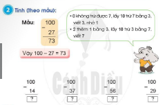HOẠT ĐỘNG KHỞI ĐỘNGTrước khi vào bài học ngày hôm nay, cô muốn cả lớp cùng ôn lại cách đặt tính rồi thực hiện tính trừ (có nhớ) trong phạm vi 100HOẠT ĐỘNG LUYỆN TẬP