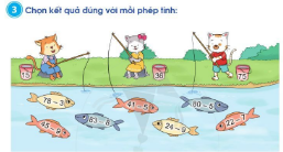 HOẠT ĐỘNG KHỞI ĐỘNGTrước khi vào bài học ngày hôm nay, cô muốn cả lớp cùng nêu lại cách đặt tính, cách thực hiện phép tính trừ (có nhớ) trong phạm vi 100- HS lấy ví dụ và thực hiện trên bảng- GV nhận xét, cho điểmHOẠT ĐỘNG LUYỆN TẬPCô yêu cầu các em thực hiện nhiệm vụ sau:Bài tập 1 - GV yêu cầu cá nhân HS thực hiện đặt tính rồi tính vào vở, một số HS làm trên bảng. - Yêu cầu HS nêu lại cách thực hiện của mình.- HS khác nhận xét kết quả- GV nhận xét, cho điểm Video trình bày nội dung:- HS tính các phép tínhBài tập 2- GV yêu cầu HS thực hiện đặt tính rồi tính vào vở, một số HS trình bày trên bảng. - HS nhận xét bài của bạn trên bảng, đối vở, kiểm tra bài làm của bạn.- GV nhận xét, cho điểm Video trình bày nội dung:- HS tính các phép tínhBài tập 3- GV tổ chức chơi trò chơi “Tìm về đúng nhà”, bốn bạn, mỗi bạn cầm một thẻ số, các bạn còn lại cầm thẻ phép tính úp vào ngực, đứng cách xa và ngẫu nhiên. Sau khi có tín hiệu bắt đầu, các HS lật thẻ phép tính ra rồi chạy đi tìm bạn có số đúng bằng kết quả phép tính mình cầm- HS còn lại cổ vũ cho các đội chơi và làm trọng tài đánh giá kết quả chơi của các bạn.- HS nêu lý do tìm về đúng nhà.- GV tổ chức cho HS đánh giá kết quả của trò chơi.Video trình bày nội dung:- HS chơi trò chơi theo GV hướng dẫn................................................Nội dung video bài: Luyện tập còn nhiều phần rất hấp dẫn và thú vị. Hãy cùng đăng kí để tham gia học bài và củng cố kiến thức thông qua hoạt động luyện tập và vận dụng trong video.Trước khi vào bài học ngày hôm nay, cô muốn cả lớp cùng ôn tập lại cách thực hiện phép tính trừ (có nhớ) trong phạm vi 100. - GV yêu cầu HS quan sát bức tranh; thảo luận nhóm, nếu được phép tính 42 - 5=?- GV nêu vấn đề: Làm thế nào để tìm được kết quả phép tính 42 - 5 =?HOẠT ĐỘNG KHÁM PHÁNội dung 1: Cô muốn cả lớp thực hiện nhiệm vụ sau: tìm kết quả phép trừ, cách đặt tính rồi tính 42 - 5 tương tự như cách thực hiện phép trừ (có nhớ) đã biết, sau đó thực hành đặt tính rồi tính vào bảng con.Video trình bày nội dung:- HS chú y nghe GV hướng dẫnNội dung 2: Thực hành đặt tínhCô muốn cả lớp thực hiện nhiệm vụ sau: thực hiện tính với phép tính khác vào bảng con, chẳng hạn: 83 – 4= 79HOẠT ĐỘNG LUYỆN TẬP