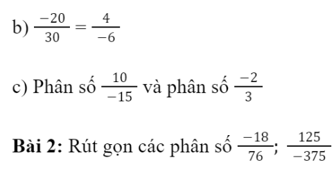 BÀI 2: TÍNH CHẤT CƠ BẢN CỦA PHÂN SỐ 1. Tính chất 1Giải nhanh:2. Tính chất 2Giải nhanh:Giải nhanh:Giải nhanh:3. Bài tập