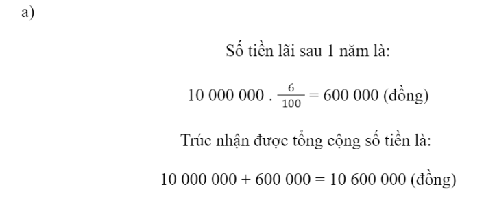 BÀI 5: BÀI TOÁN VỀ TỈ SỐ PHẦN TRĂM1. Tìm giá trị phần trăm của một sốBài 1: Vàng bốn số chín là loại vàng chứa 99,99% vàng nguyên chất. Hãy tính khối lượng vàng nguyên chất có trong 100 g vàng bốn số chín.Giải nhanh:Khối lượng vàng nguyên chất có trong 100g vàng 9999 là:100 . 99,99%  = 99,99 (gam)Đáp số: 99,99 gamBài 2: Tìm giá trị 25% của 200 000.Giải nhanh:50 000Bài 3: Vàng 18K là hợp kim có chứa 75% vàng nguyên chất. Hãy tính khối lượng vàng nguyên chất có trong một chiếc nhẫn một chỉ nặng 3,75 gam làm bằng vàng Giải nhanh:2,8125 g2. Tìm một số khi biết giá trị phần trăm của số đóBài 1: Khối lượng cafein có trong hạt cà phê Robusta của Buôn Ma Thuột là 2,5%. Muốn điều chế được 200 g cafein ta cần phải có bao nhiêu gam hạt cà phê Robusta?Giải nhanh:8 000 gamBài 2: Tìm số x khi biết 12% của x là 500.Giải nhanh:3. Sử dụng tỉ số phần trăm trong thực tếBài 1: a) Một cái ti vi giá 9 500 000 đồng. Tìm giá mới của nó sau khi giảm giá 15%.b) Giá của một chiếc điện thoại sau khi đã giảm giá 25% là 800 000 đồng. Hỏi giá gốc trước khi giảm là bao nhiêu?Giải nhanh:Bài 2: Bạn Trúc đạt giải nhất cuộc thi hùng biện tiếng Anh và được thưởng 10 000 000 đồng. Ba Trúc giúp em đem gửi số tiền đó vào ngân hàng có kì hạn 12 tháng với lãi suất 6% một năm.a) Hỏi một năm sau Trúc nhận được tổng cộng cả vốn lẫn lãi là bao nhiêu tiền?b) Nếu Trúc chỉ gửi tiền với lãi suất không kì hạn là 0,3% / năm và sau 40 ngày có việc cần dùng phải rút tiền ra ngay, bạn ấy sẽ nhận được tổng cộng là bao nhiêu tiền?Giải nhanh:Bài 3: Nước ở Biển Chết (Dead Sea) tại Israel rất mặn. Trong 500 g nước biển tại đây có chứa 175g muối (theo http://vi.wikipedia.org/wiki/). Do độ mặn của Biển Chết rất cao nên người tắm có thể nổi dễ dàng, thậm chí du khách có thể nằm đọc báo trên mặt nước. Em hãy tính tỉ số phần trăm của muối trong nước biển ở Biển Chết.Giải nhanh:Tỉ số phần trăm của muối trong nước biển ở Biển Chết là 35%4. Bài tập