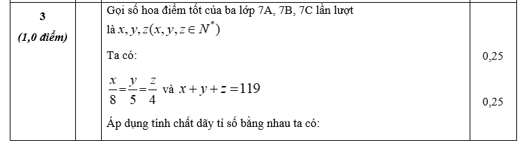 KHUNG MA TRẬN ĐỀ KIỂM TRA GIỮA HỌC KỲ 1 MÔN: TOÁN 7 – CÁNH DIỀUTTChủ đềNội dung/Đơn vị kiến thứcMức độ đánh giáTổng % điểmNhận biếtThông hiểuVận dụngVận dụng caoTNKQTLTNKQTLTNKQTLTNKQTL1Số hữu tỉ.Số thực 1.1. Tập hợp Q các số hữu tỉ 1(0,25)       60%6 1.2. Các phép tính với số hữu tỉ  1(0,25)3(1,5đ) 2(1đ)  1.3. Tỉ lệ thức1(0,25)      1(1đ)1.4. Tính chất dãy tỉ số bằng nhau1(0,25)    1(1đ)  1.5. Làm tròn số1(0,25)       1.6. Số vô tỉ. Số thực1(0,25)       2 Góc. Đường thẳng song song2.1. Hai góc đối đỉnh1(0,25)       40%4 2.2. Hai đường thẳng vuông góc1(0,25)       2.3. Hai đường thẳng song song  2(0,5)2(1,5đ)     2.4. Tiên đề Ơ-clit về đường thẳng song song1(0,25)       2.5. Từ vuông góc đến song song1(0,25)    1(1đ)  Tổng2,2500,753 30110Tỉ lệ %22,5%37,5%30%10%100Tỉ lệ chung60%40%100BẢNG ĐẶC TẢ ĐẺ KIÊM TRA GIỮA KỲ 1 MÔN: TOÁN 7 – CÁNH DIỀU STTNội dung kiến thứcĐơn vị kiến thứcMức độ kiến thức, kĩ năng cần kiểm tra, đánh giáSố câu hỏi theo mức độ nhân thức NB THVD VDC 1  Số hữu tỉ.Số thực 1.1. Tập hợp Q các số hữu tỉ                      Nhận biết:- Biết được số hữu tỉ là số viết được dưới dạngvới [1]- Nhận biết được mối quan hệ giữa các tập hợp số NZQ       1 (TN)   1.2. Các phép tính với số hữu tỉThông hiểu: - Biết các quy tắc cộng, trừ, nhân, chia, nâng lên luỹ thừa  đối với số hữu tỉ[2]Biết được quy tắc chuyển vế- Thực hiện được phép tính với số hữu tỉ trong trường hợp đơn giản; Sử dụng quy tắc chuyển vế để giải các bài toán dạng tìm thành phần chưa biết[1a-TL];[1b-TL];[2a-TL]- Vận dụng: Tính được giá trị của biểu thức với số hữu tỉ, sử dụng các tính chất của các phép toán để tính nhanh, tính đúng.Giải quyết được các bài tìm x trong phép toán nâng lên lũy thừa [1c-TL];[2b-TL]  1 (TN)3 (TL)2 (TL) 1.3. Tỉ lệ thức- Nhận biết: Biết định nghĩa tỉ lệ thức và hai tính chất của tỉ lệ thức[3]; [4]- Vận dụng cao: Chứng minh được các tỉ lệ thức[5-TL]2 (TN)  1 (TL)1.4. Tính chất dãy tỉ số bằng nhau- Vận dụng: Tìm các thành phần chưa biết; Giải quyết các bài toán thực tiễn[3-TL]    1 (TL) 1.5. Làm tròn số- Nhận biết: Biết quy ước làm tròn số[5] 1 (TN)   1.6. Số vô tỉ. Số thực        .6. Số vô tỉ. Số thực- Nhận biết: Biết được khái niệm căn bậc hai; Tìm được căn bậc hai của một số không âm;  biết được số thực là tên gọi chung cho cả số vô tỉ và số hữu tỉ; biết được biểu diễn thập phân của số thực[6] 1 (TN)   22. Đường thẳng vuông góc. Đường thẳng song song2.1. Hai góc đối đỉnh- Nhận biết: Nhận biết được hai góc đối đỉnh, tính chất của hai góc đối đỉnh[7] 1 (TN)   2.2. Hai đường thẳng vuông góc- Nhận biết: Biết được thế nào là hai đt’vuông góc với nhau [8] 1 (TN)   2.3. Hai đường thẳng song songThông hiểu: - Nhận biết cặp góc so le trong, cặp góc đồng vị, cặp góc trong cùng phía [9]- Hiểu được định nghĩa, dấu hiệu nhận biết về hai đường thẳng song song; Sử dụng tính chất để tính số đo các góc[12] [4b-TL] [4c-TL] 2 (TN)2(TL)  2.4. Tiên đề Ơ-clit về đường  thẳng song song- Nhận biết: Biết về tính chất hai đường thẳng song song[10]  1 (TN)   2.5. Từ vuông góc đến song song- Nhận biết: Biết quan hệ giữa hai đt’ cùng vuông góc hoặc cùng song song với một đt’ thứ ba. [11]- Vận dụng: Sử dụng các tính chất để tính số đo góc, giải thích các đường thẳng song song[4a-TL]  1 (TN) 1 (TL) ĐỀ KIỂM TRA GIỮA HỌC KÌ 1