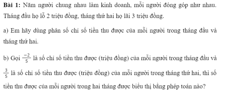 BÀI 4: PHÉP CỘNG VÀ PHÉP TRỪ PHÂN SỐ 1. Phép cộng hai phân sốGiải nhanh:Giải nhanh:2. Một số tính chất của phép cộng phân sốGiải nhanh:3. Số đốiBài 1: Tìm số đối của mỗi phân số sau (có dùng kí hiệu số đối của phân số).Giải nhanh:4. Phép trừ hai phân sốGiải nhanh:Giải nhanh:5. Bài tập