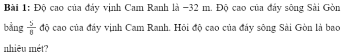 BÀI 5: PHÉP NHÂN VÀ PHÉP CHIA PHÂN SỐ 1. Nhân hai phân sốGiải nhanh:Độ cao của đáy sông Sài Gòn là:  -20 mét2. Một số tính chất của phép nhân phân sốBài 1: Tính giá trị biểu thức sau theo cách hợp lí.Giải nhanh:3. Chia phân sốGiải nhanh:Bài 2: TínhGiải nhanh:4. Bài tập