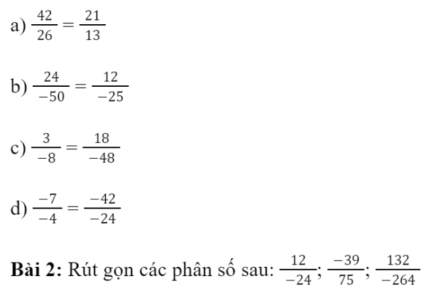 BÀI 2: TÍNH CHẤT CƠ BẢN CỦA PHÂN SỐ 1. Tính chất 1Giải nhanh:2. Tính chất 2Giải nhanh:Giải nhanh:Giải nhanh:3. Bài tập