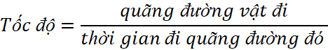 BÀI 8: TỐC ĐỘ CHUYỂN ĐỘNG