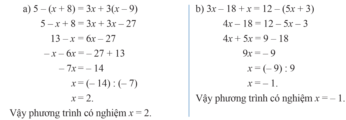 BÀI 1. PHƯƠNG TRÌNH BẬC NHẤT MỘT ẨN