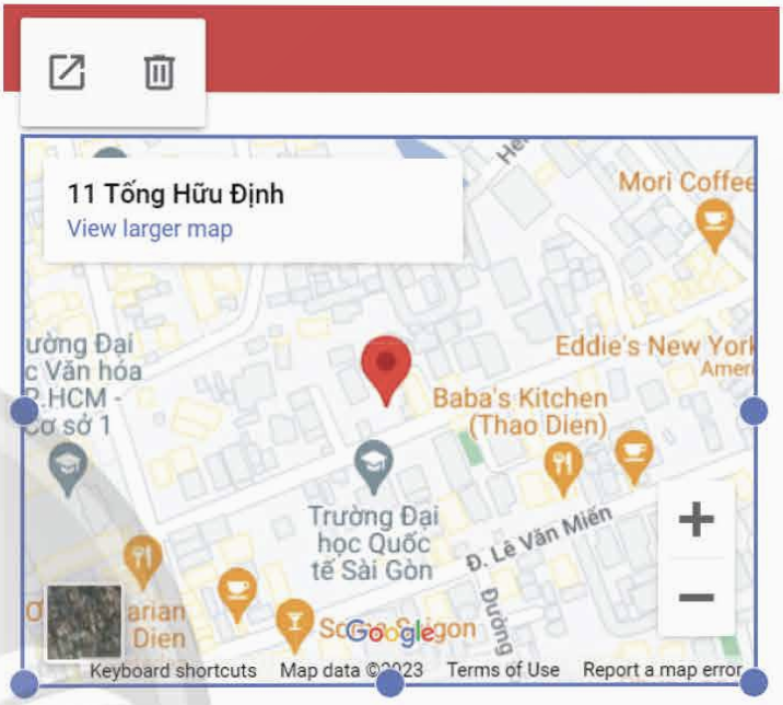 I - MỤC TIÊU BÀI HỌC• Sử dụng được các công cụ Map, Forms.• Tạo được trang web hiển thị được bản đồ và biểu mẫu.• Biết cách chia sẻ, cộng tác, xem lịch sử thay đổi và tạo bản sao cho trang web.II - KIẾN THỨC CẦN GHI NHỚ