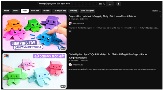 BÀI 8B: LÀM SẢN PHẨM THỦ CÔNG THEO VIDEO HƯỚNG DẪN