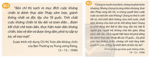 CHƯƠNG 4 – VIỆT NAM TỪ NĂM 1945 ĐẾN NĂM 1991BÀI 15 – NHỮNG NĂM ĐẦU VIỆT NAM KHÁNG CHIẾN CHỐNG THỰC DÂN PHÁP XÂM LƯỢC (1946 – 1950)