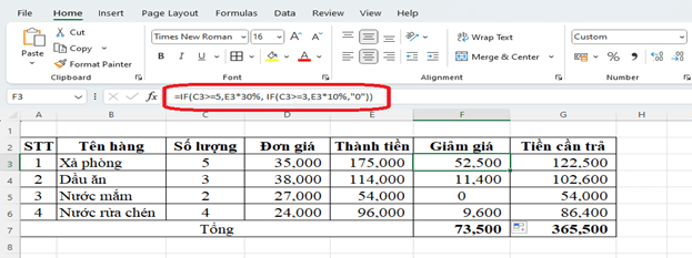 CHỦ ĐỀ E - ỨNG DỤNG TIN HỌC – E3 – SỬ DỤNG BẢNG TÍNH ĐIỆN TỬ NÂNG CAOBÀI 3 – HÀM ĐIỀU KIỆN IF (TIẾP)