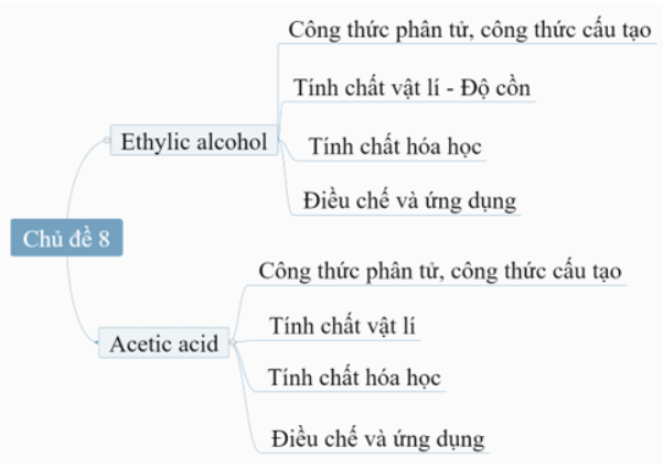 CHỦ ĐỀ 8: ETHYLIC ALCOHOL. ACETIC ACIDÔN TẬP CHỦ ĐỀ 8