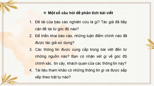 Soạn giáo án điện tử ngữ văn 11 KNTT Bài 5 Viết: Báo cáo nghiên cứu về một vấn đề tự nhiên, xã hội