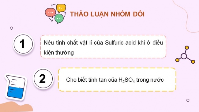 Soạn giáo án điện tử hóa học 11 KNTT Bài 8: Sulfuric acid và muối sulfate (Phần 1)