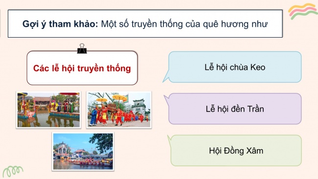 Soạn giáo án điện tử HĐTN 4 cánh diều Tuần 16: Truyền thống quê hương - Hoạt động 1, 2