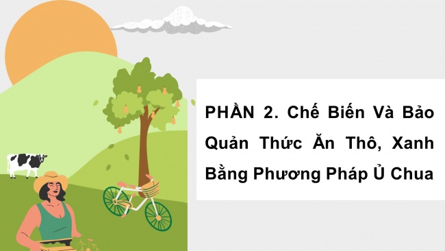 Soạn giáo án điện tử công nghệ chăn nuôi 11 KNTT Bài 10: Thực hành: Chế biến, bảo quản thức ăn cho vật nuôi