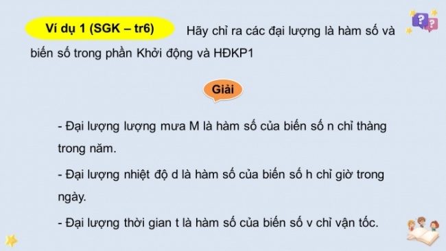 Soạn giáo án điện tử Toán 8 CTST Chương 5 Bài 1: Khái niệm hàm số