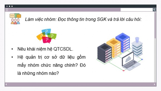 Soạn giáo án điện tử Khoa học máy tính 11 KNTT Bài 12: Hệ quản trị cơ sở dữ liệu và hệ cơ sở dữ liệu