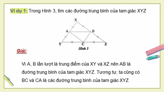 Soạn giáo án điện tử Toán 8 CTST Chương 7 Bài 2: Đường trung bình của tam giác