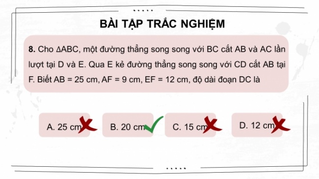 Soạn giáo án điện tử Toán 8 CTST: Bài tập cuối chương 7