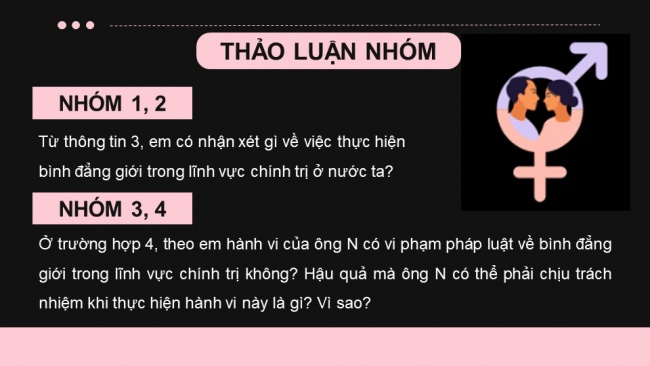 Soạn giáo án điện tử kinh tế pháp luật 11 KNTT Bài 10: Bình đẳng trong các lĩnh vực