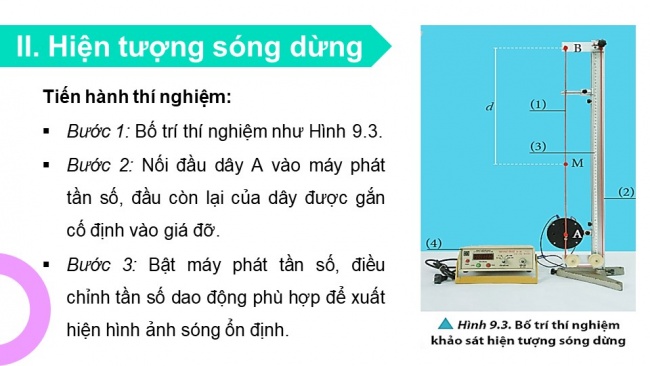 Soạn giáo án điện tử vật lí 11 CTST Bài 9: Sóng dừng