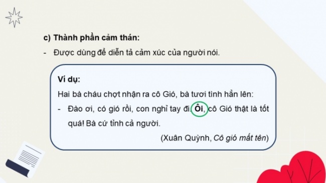 Soạn giáo án điện tử Ngữ văn 8 CTST Bài 8 TH tiếng Việt: Thành phần biệt lập trong câu