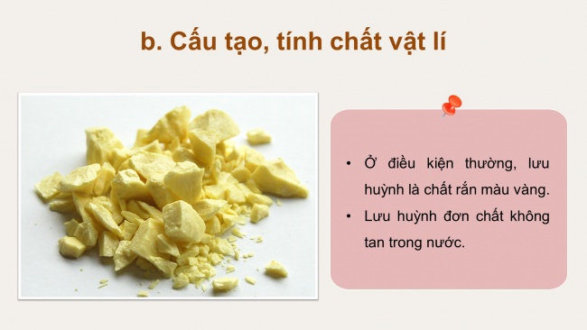 Soạn giáo án điện tử hóa học 11 CTST Bài 6: Sulfur và Sulfur dioxide