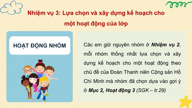 Soạn giáo án điện tử HĐTN 11 CTST bản 2 Chủ đề 3: Thực hiện các hoạt động xây dựng và phát triển nhà trường (P2)