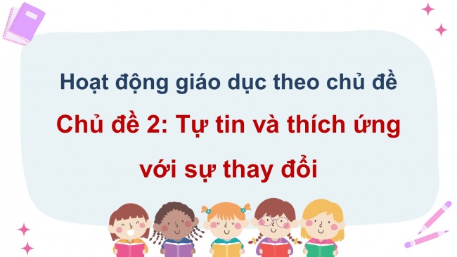 Soạn giáo án điện tử HĐTN 11 CTST bản 1 Chủ đề 2: Tự tin và thích ứng với sự thay đổi (P1)