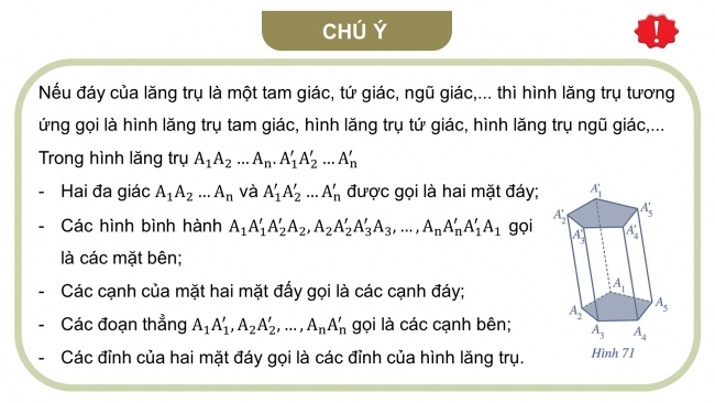 Soạn giáo án điện tử toán 11 Cánh diều Chương 4 Bài 5: Hình lăng trụ và hình hộp